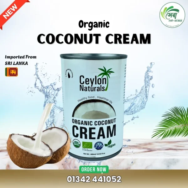 Ceylon Naturals Organic Coconut Cream/ 400ml. - Image 3